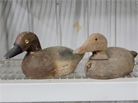 2 wood working decoys  look at pictures 1 stamped