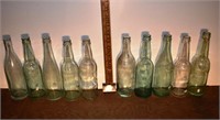 10 early glass bottles: Anheuser Busch, Scheidt, I