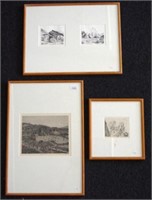 Lorena K Walls, 3 framed prints, 1988