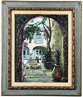 Ivan Kotterman- Courtyard Scene Oil Painting