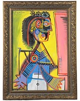 Pablo Picasso (in style) Cubist Portrait Painting
