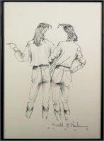 Krandel Lee Newton Original Butt Sketch Drawing
