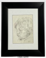 Portrait of Boy Pencil Drawing in style of Rubens