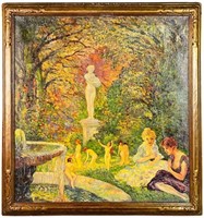 Henri Edmond Cross- Bathers Oil Painting