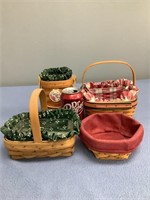 4 Longaberger Baskets