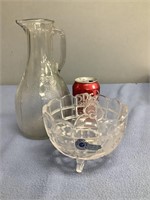 Pitcher and Lead Crystal Bowl