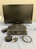 iHome and LG Computer Monitor   Both Untested