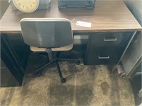 Small Metal Desk and Chair