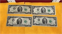 4 - $2 Bills 3-1976,1-1995