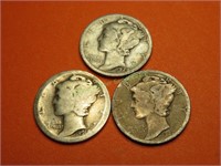 1918d-27-29 Mercury Dimes - Better Dates