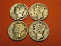 1920-23-20-29 Better Date Mercury Dimes