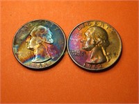 1962-63 Rainbow Toned Washington Quarters