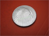 1 oz Silver Indian Chief-Bison Silver Round
