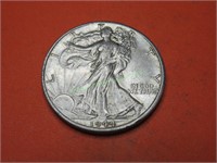 1944 d AU Grade Walking Liberty Half Dollar