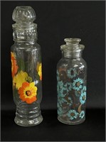 Lidded glass bottles