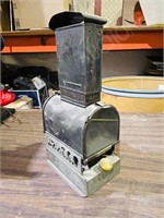 Antique gas burner slide projector