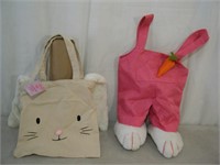 Pair new Easter Bunny canvass Totes