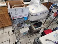 Rolling push cart heavy duty 2 shelf items