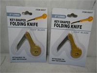 2 count brand new Key-shape Folding Knife