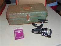 Vintage Fly Buddy Tackle Box with Reel
