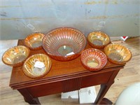 7 - Carnival Glass Bowls