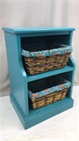 Cabinet With Storage Baskets Turquoise