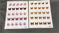 2 Sheets(25ea) Forever Stamps Moths, Butterflies