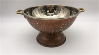 Vintage Solid Copper Colander, Strainer