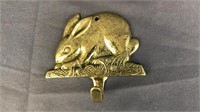 Solid Brass Rabbit Wall Hook By Carson