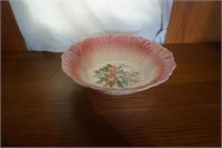 Antique Decorative Bowl with Flowers