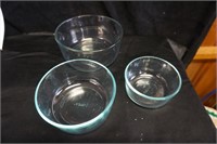 Set of Three Glass Nesting Bowls