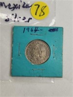 1964 Mexican Silver 1 Pesos