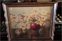 Vintage Framed Picture of Magnolias