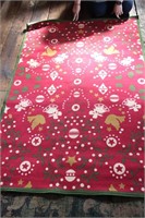 Christmas Rug with Rubber Backing