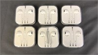 6 Apple Wired Headphones