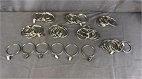 8 Sets Of 6 Drapery Curtain Rings