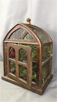 Vintage Decorative Bird Cage Wood/wire