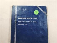 1909-40 60 Lincoln Cents in a Book