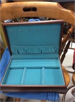 Blue lined jewelry box