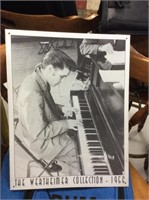 Metal Elvis playing the piano picture