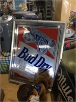 Bud dry mirrored sign