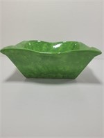 Hand Painted Italy Green Square Dish