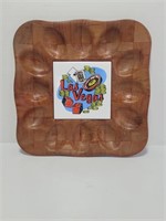 Vintage Wooden Las Vegas Deviled Egg Tray