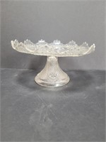 Vintage Glass Pedestal Cake Stand