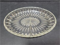Vintage Cut Glass Divided Dish