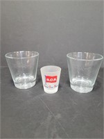 2 Crown Royal Whiskey Glasses and Shot Glass