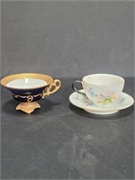 Vintage Tea Cup with Saucer and Tea Cup