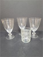 3 Vintage Ice Tea Glasses and small Juice Glass