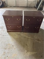 Lot of 2 All wood File Cabinets