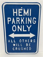Hemi Parking Only Heavy Embossed Metal